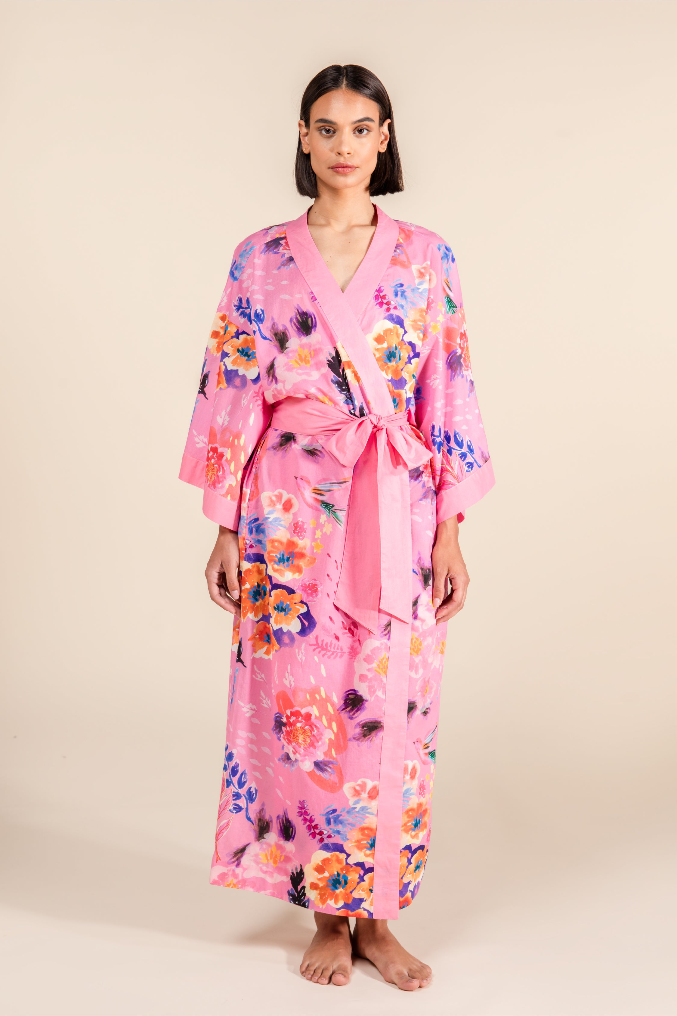 CHERRY BLOSSOM COTTON ROBE